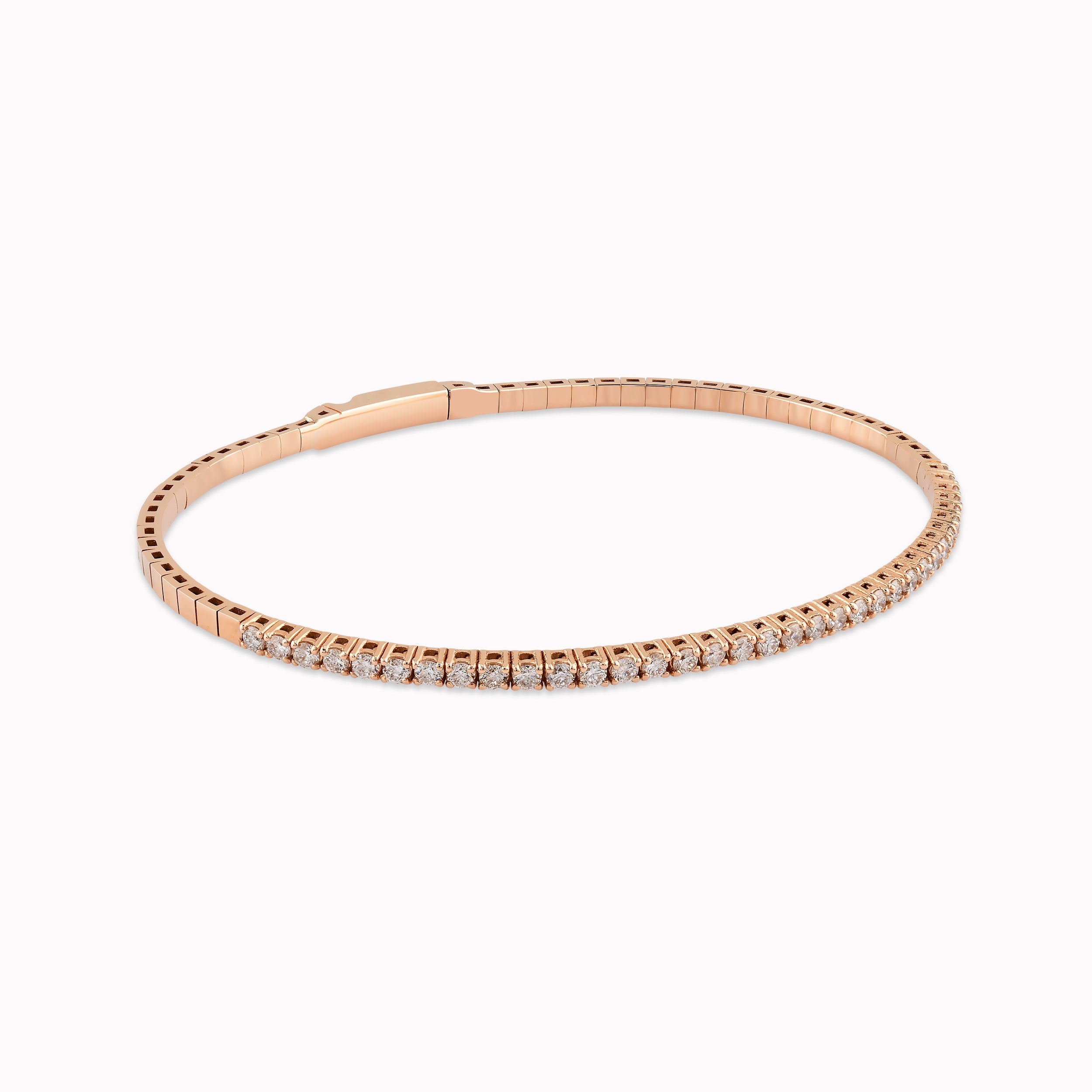 Bratara Tennis Aur Roz 14K cu Diamante 0.89ct