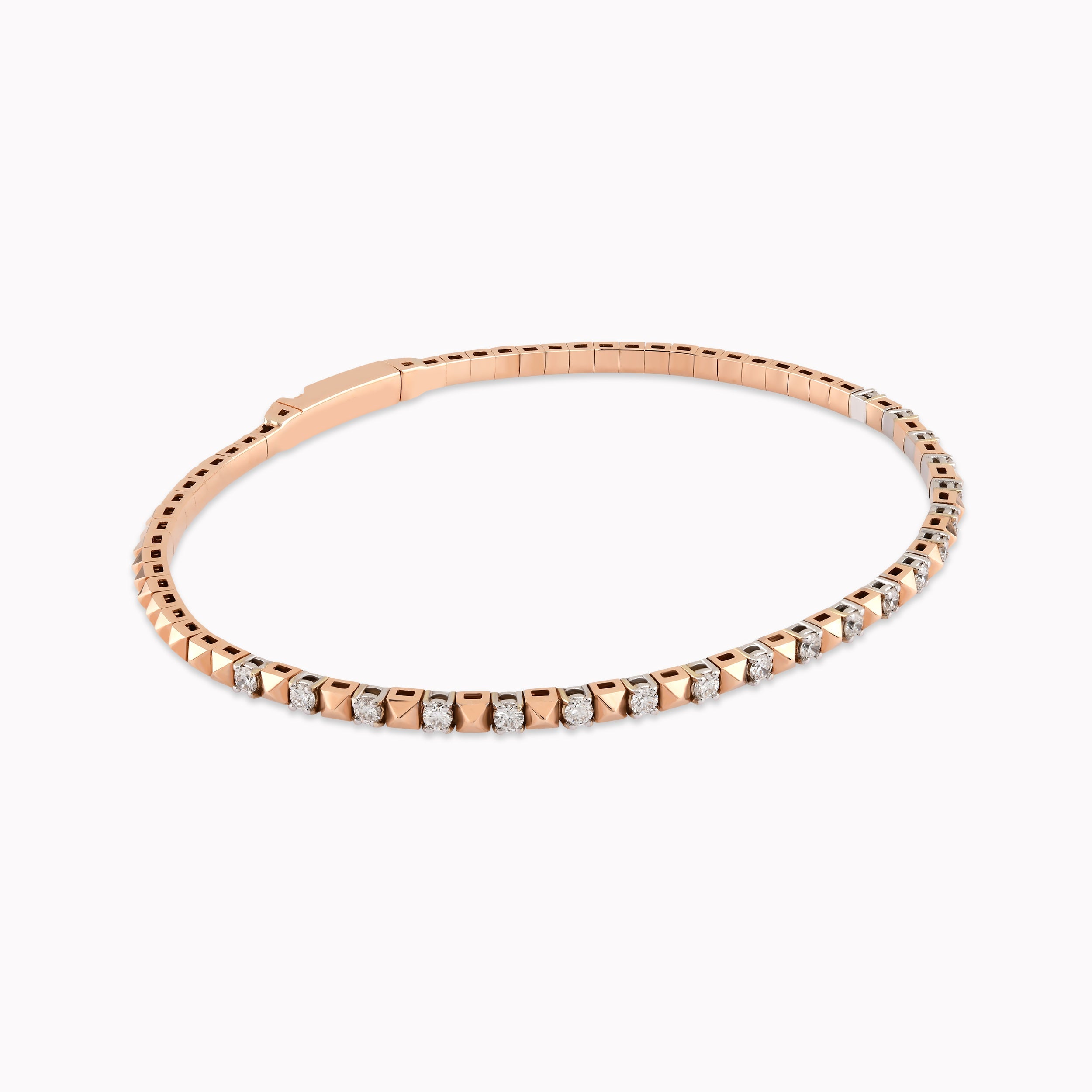 Bratara Tennis Aur Roz 14K cu Diamante 0.50ct