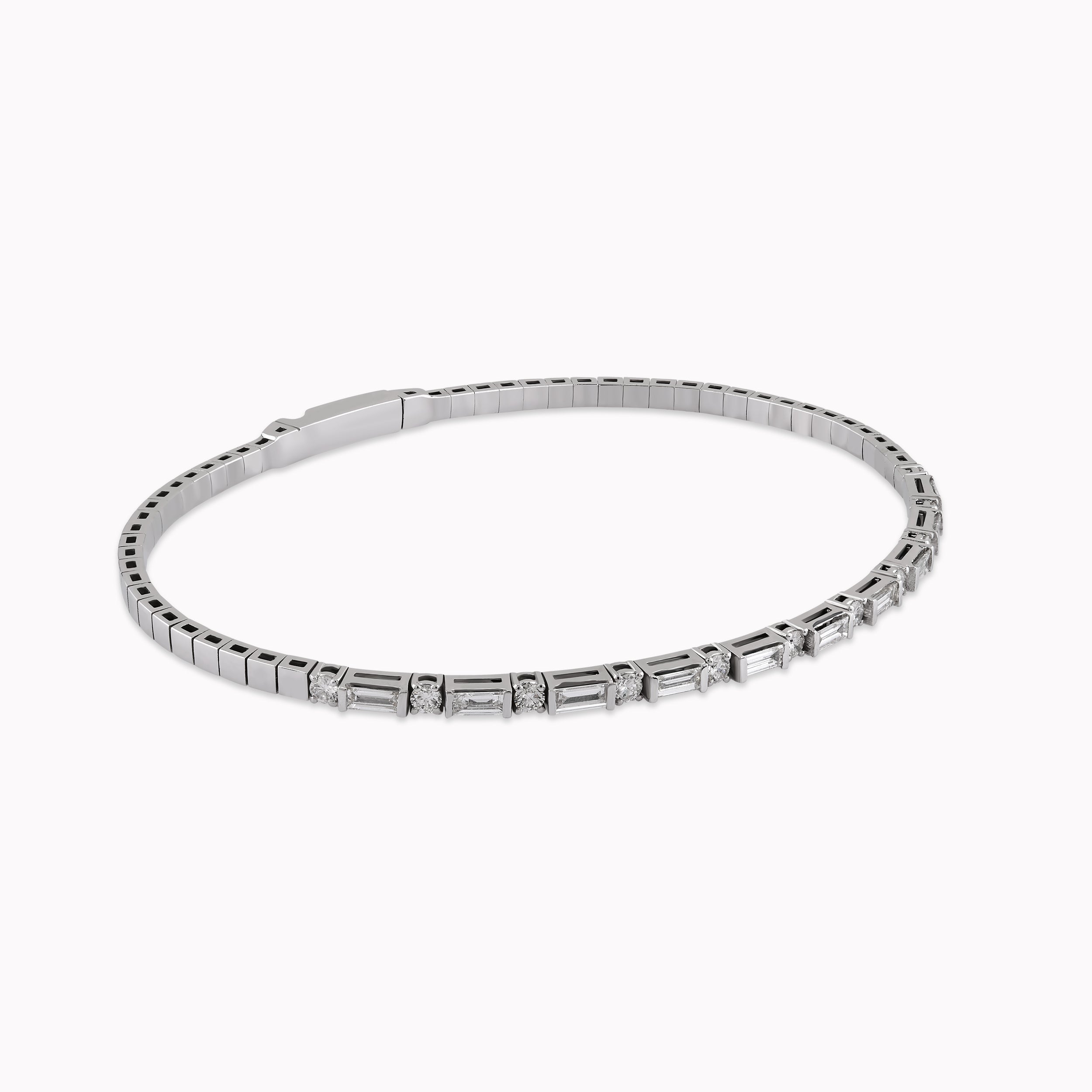 Bratara Tennis  Aur Alb 14K cu Diamante 0.89ct