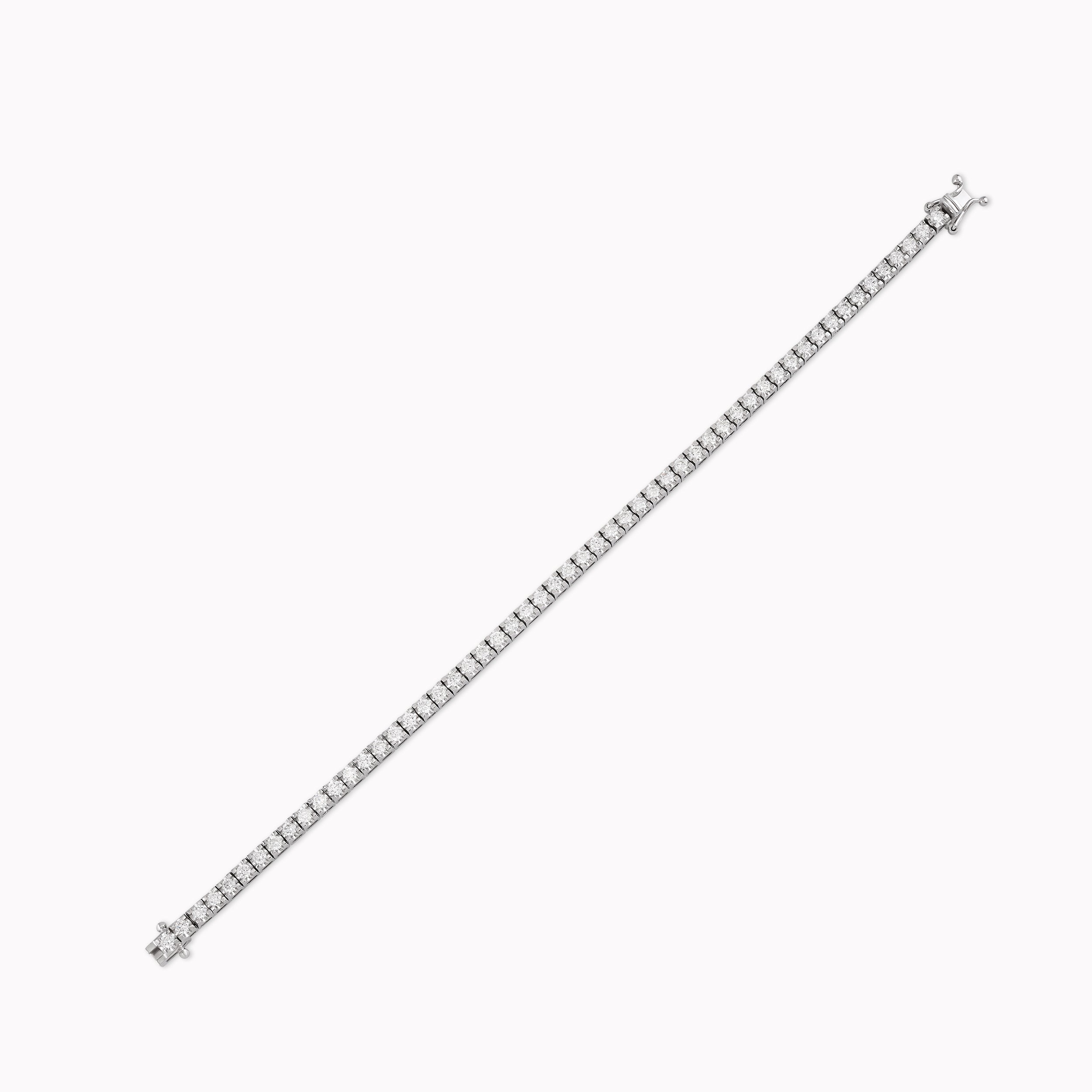 Bratara Tennis Aur Alb 14K cu Diamante 3.00ct