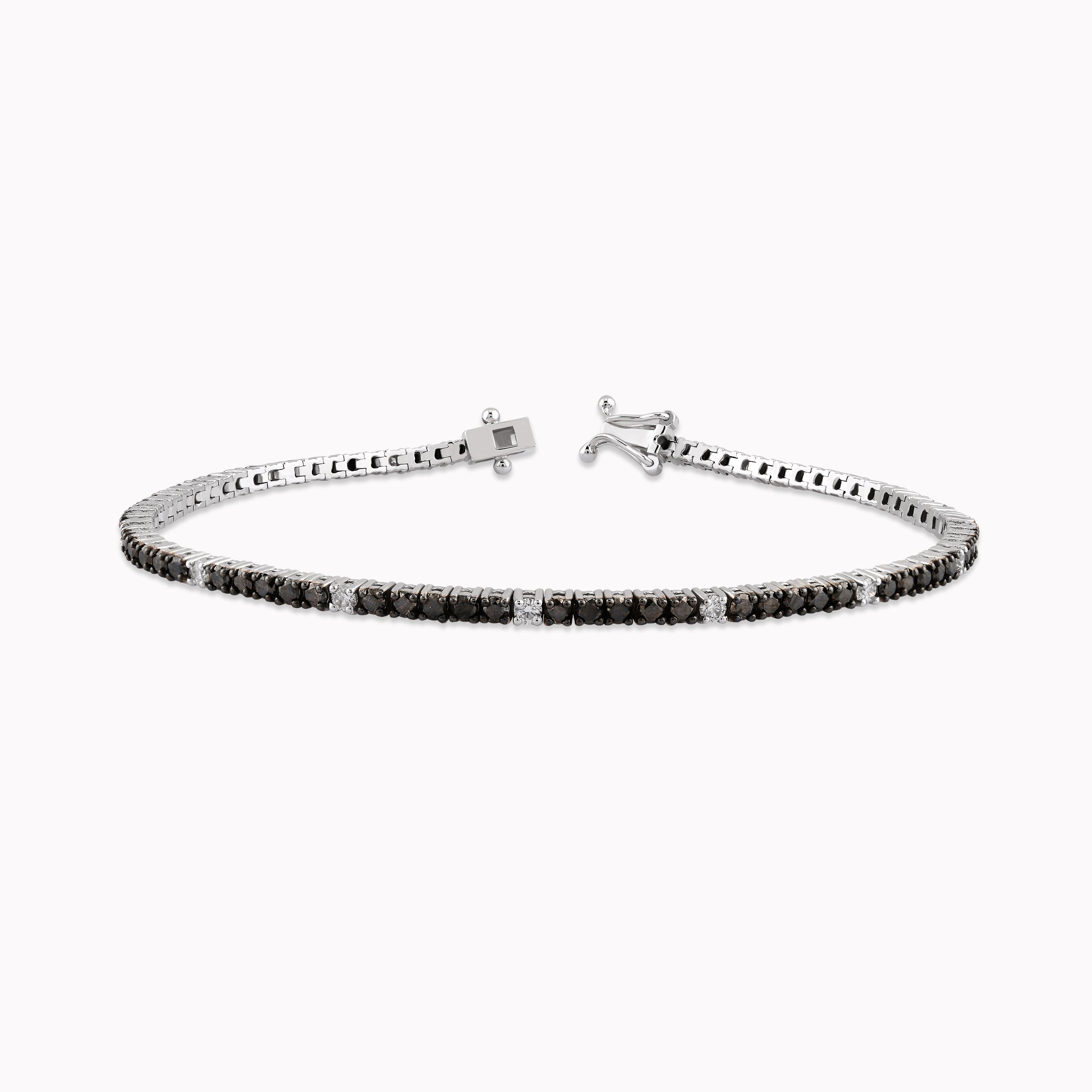 Bratara Tennis Aur Alb 14K cu Diamante 0.46ct si 2.68ct