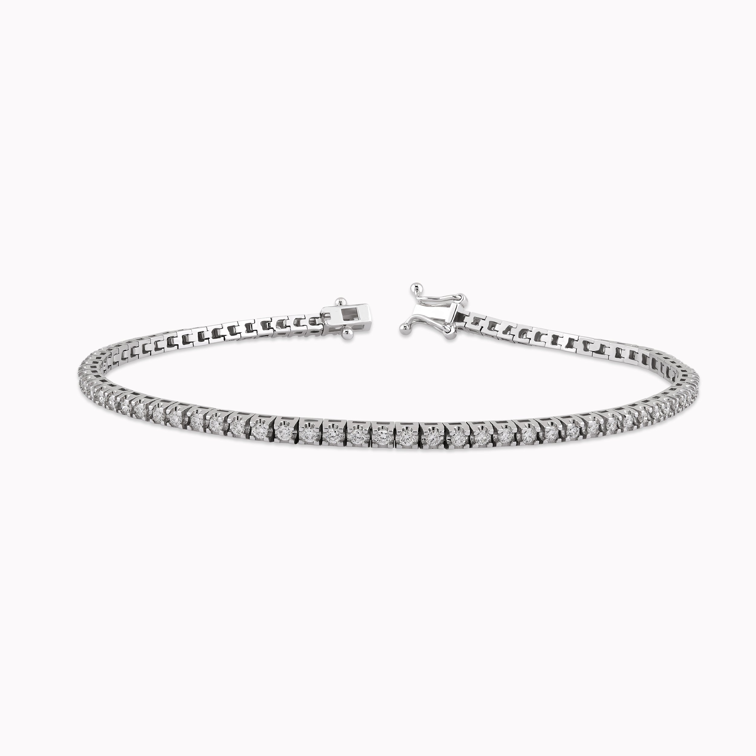 Bratara Tennis Aur Alb 14K cu Diamante 2.00ct