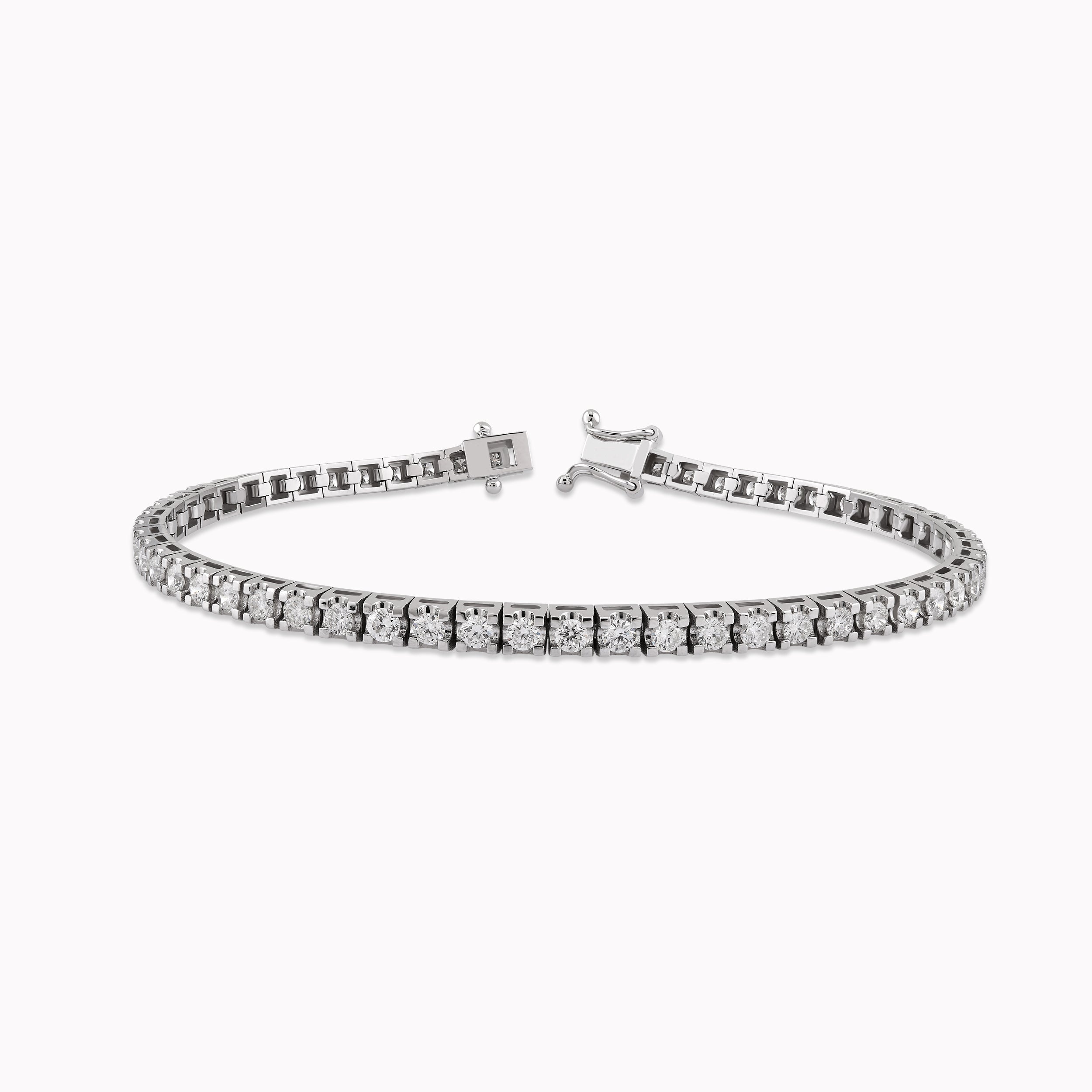 Bratara Tennis Aur Alb 14K cu Diamante 3.00ct