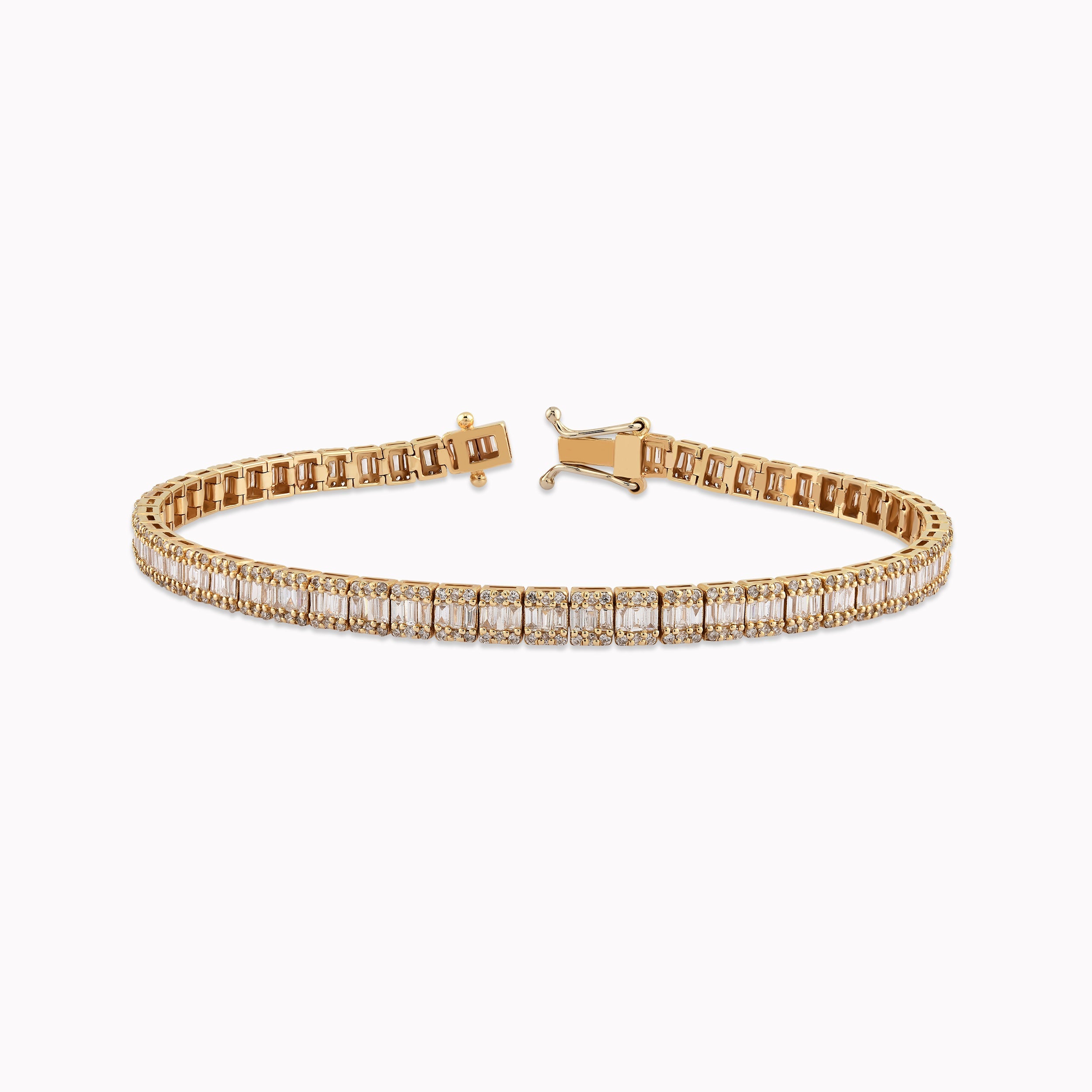 Bratara Tennis Aur Galben 14k cu Diamante 3.20ct