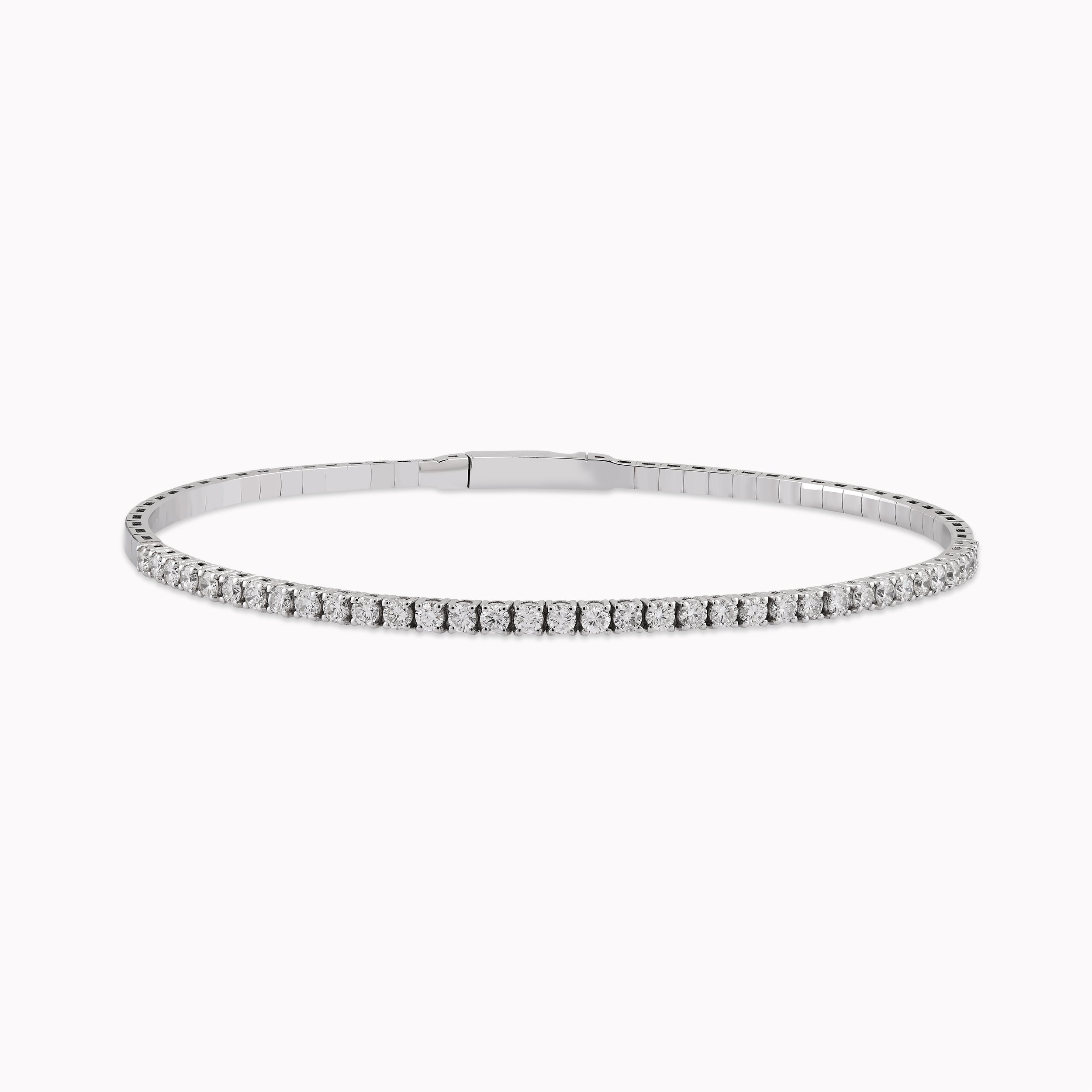 Bratara Tennis Aur Alb 14K cu Diamante 0.96ct