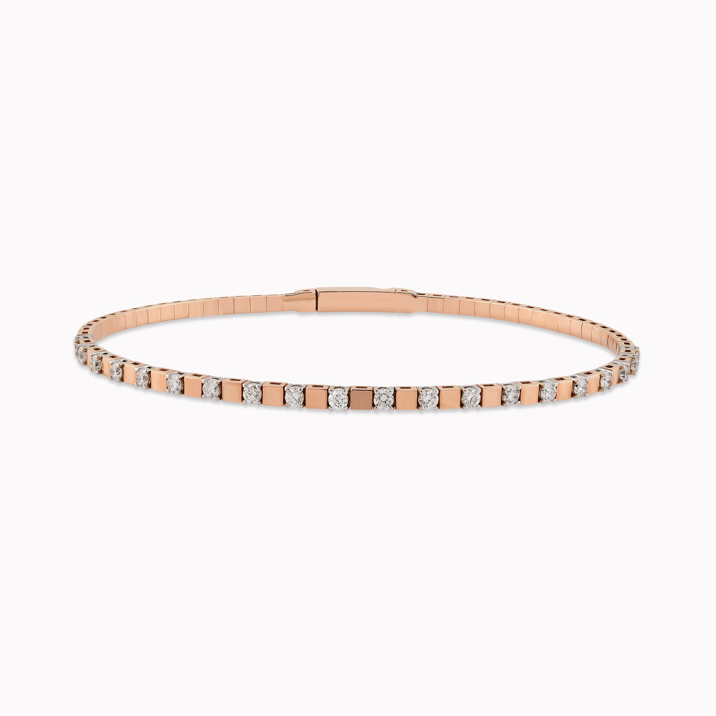 Bratara Tennis Aur Roz 14K cu Diamante 0.59ct
