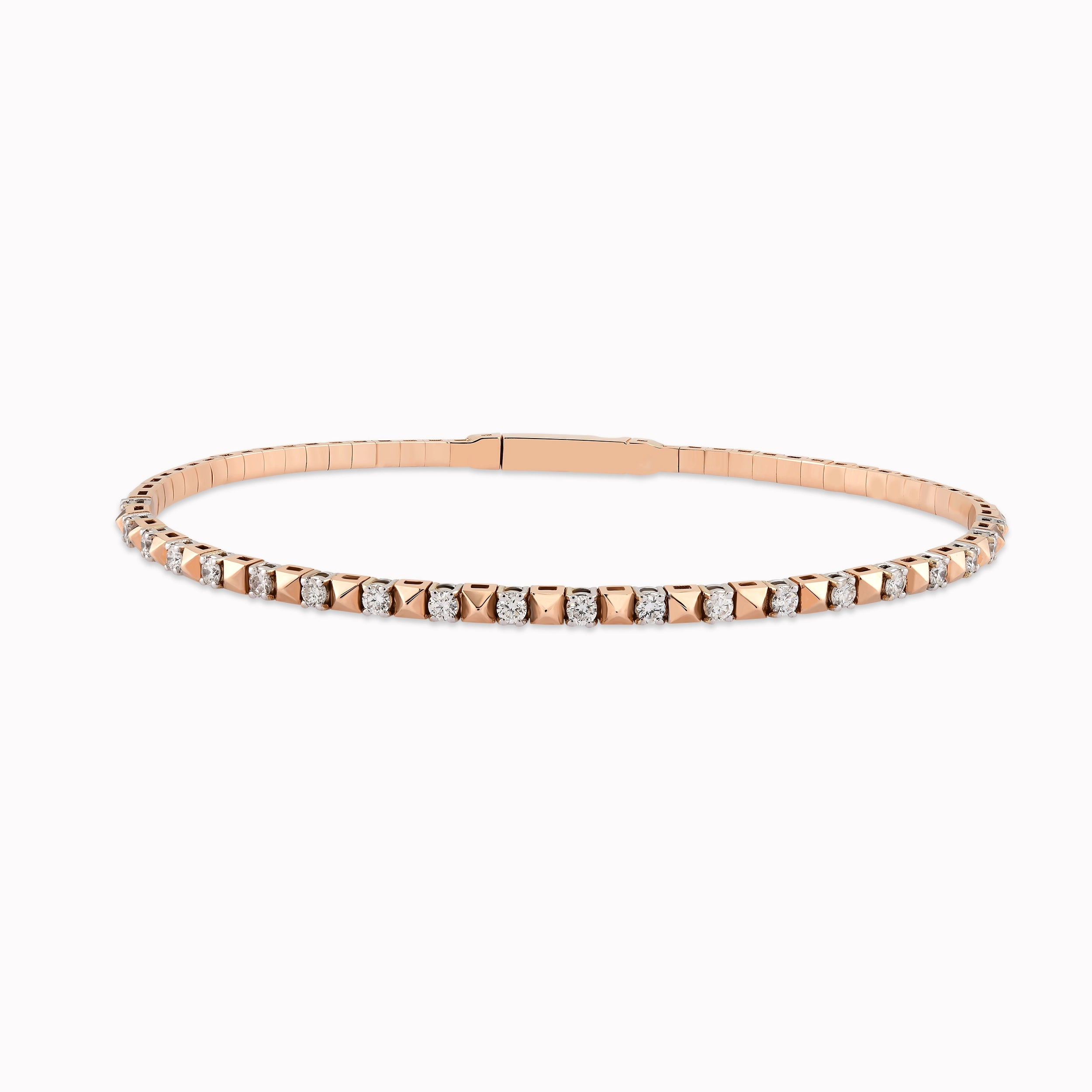 Bratara Tennis Aur Roz 14K cu Diamante 0.50ct