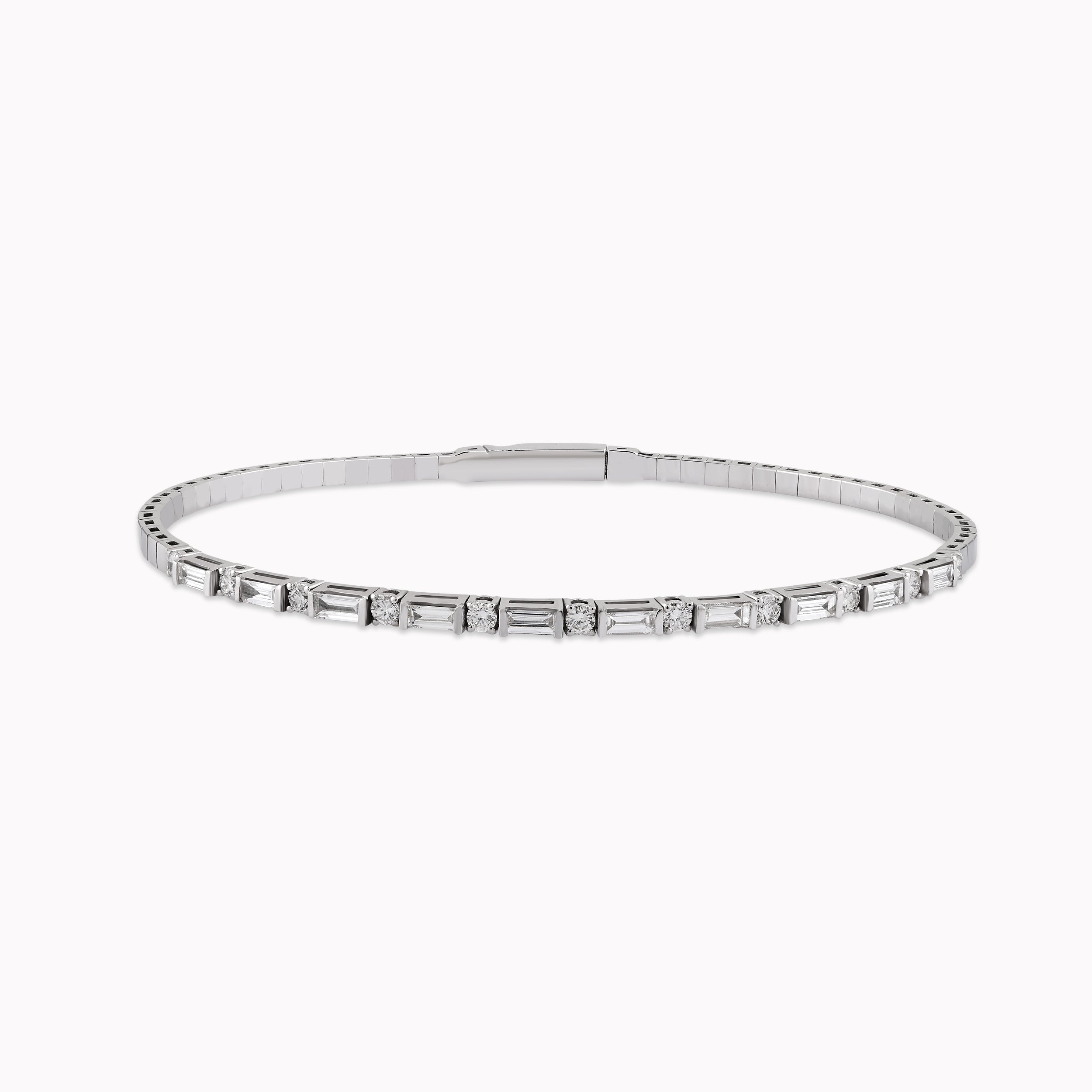Bratara Tennis  Aur Alb 14K cu Diamante 0.89ct