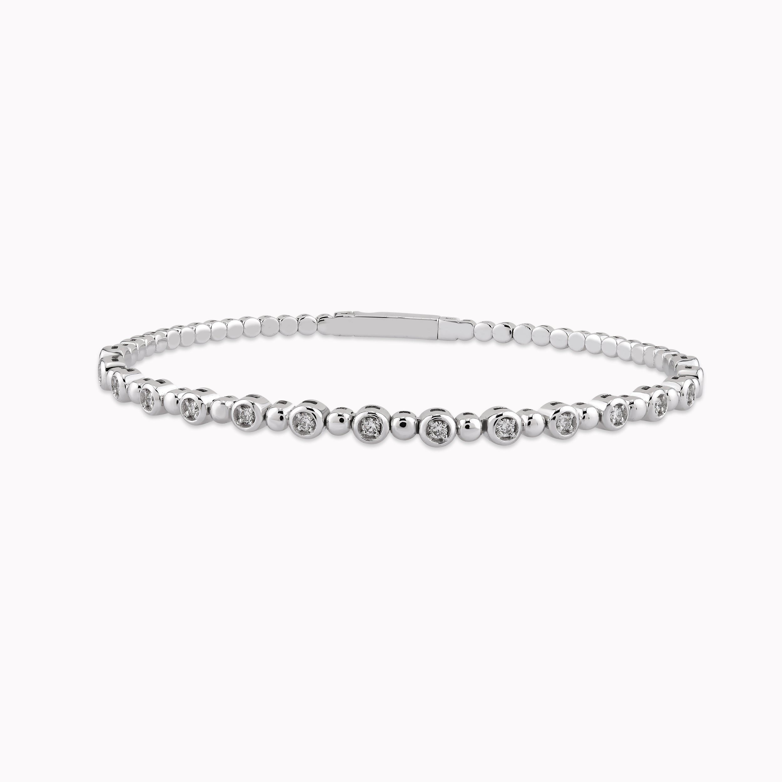 Bratara Tennis  Aur Alb 14K cu Diamante 0.31ct