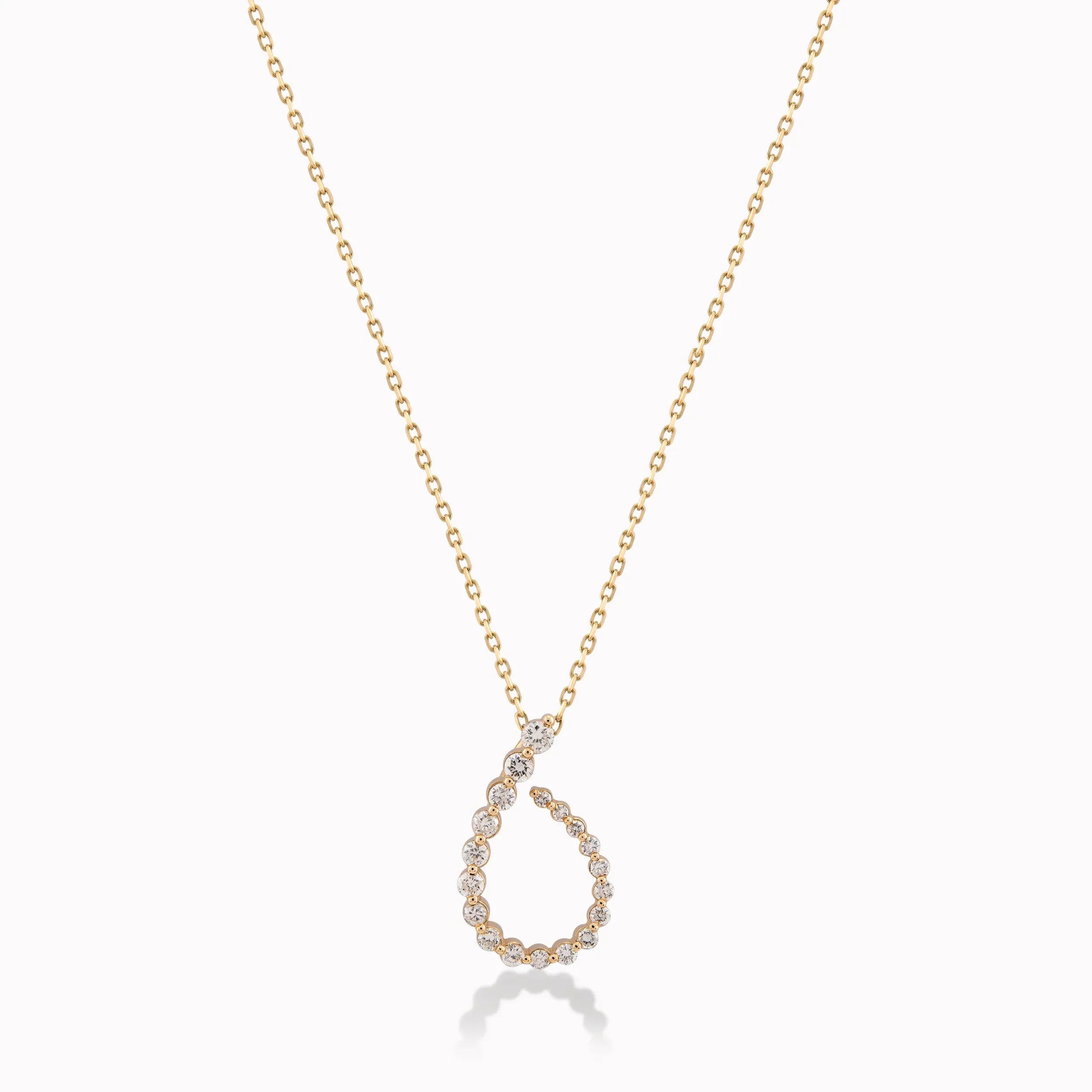 Lant cu Pandantiv Aur Galben 14K cu Diamante 0.20ct