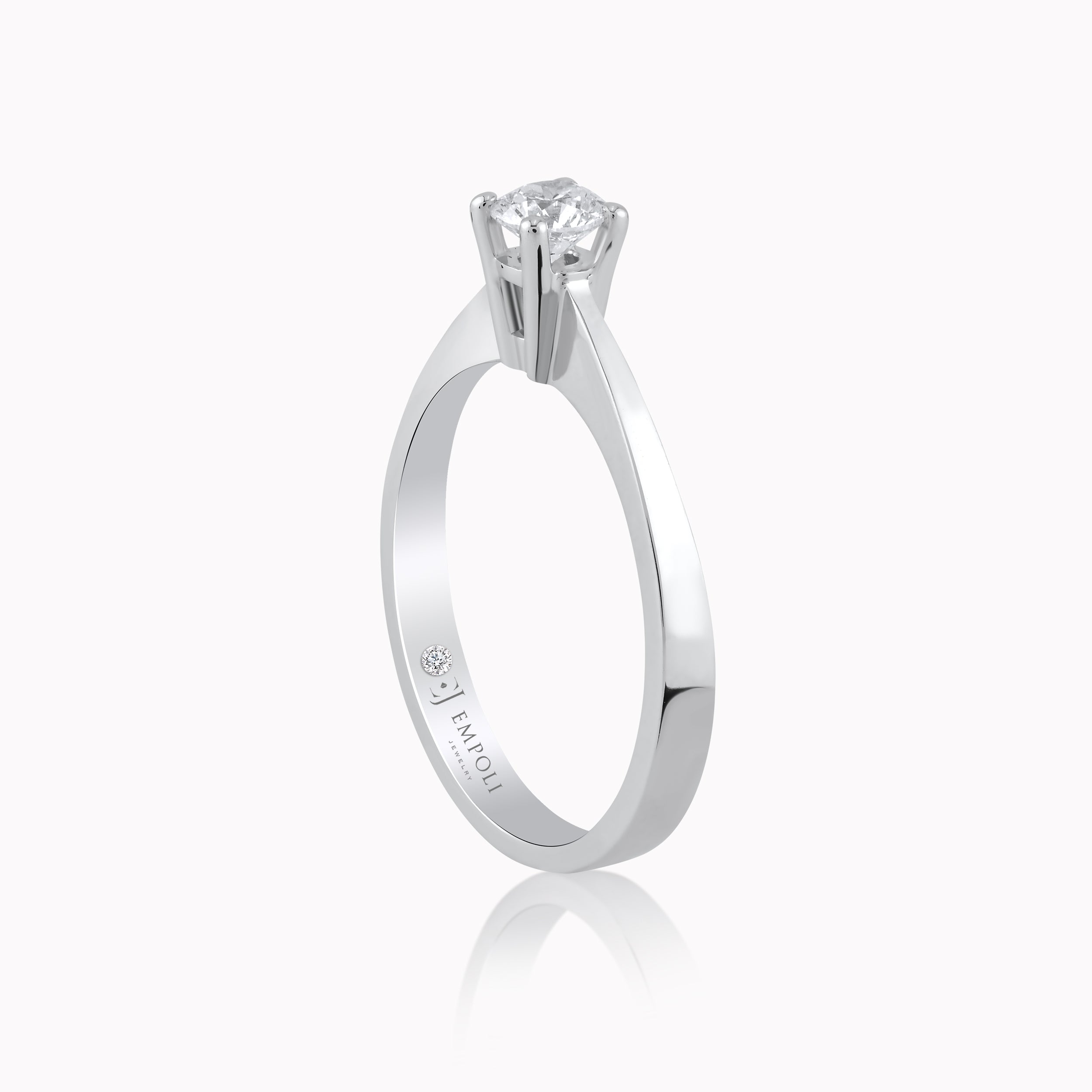 Inel Aur Alb 14K cu Diamante 0.35ct