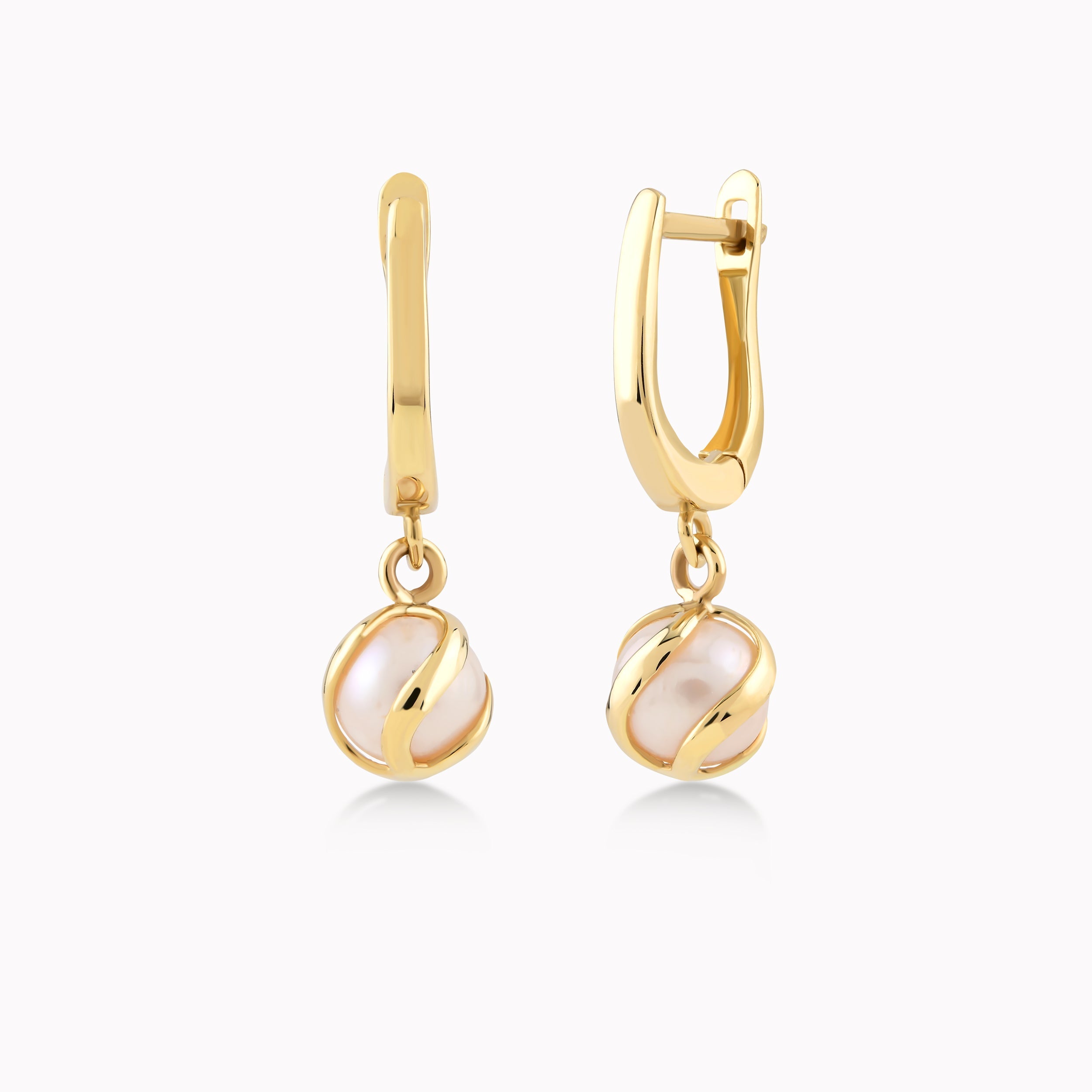 Cercei Aur Galben 14K Cu Perla De Cultura 2.59gr
