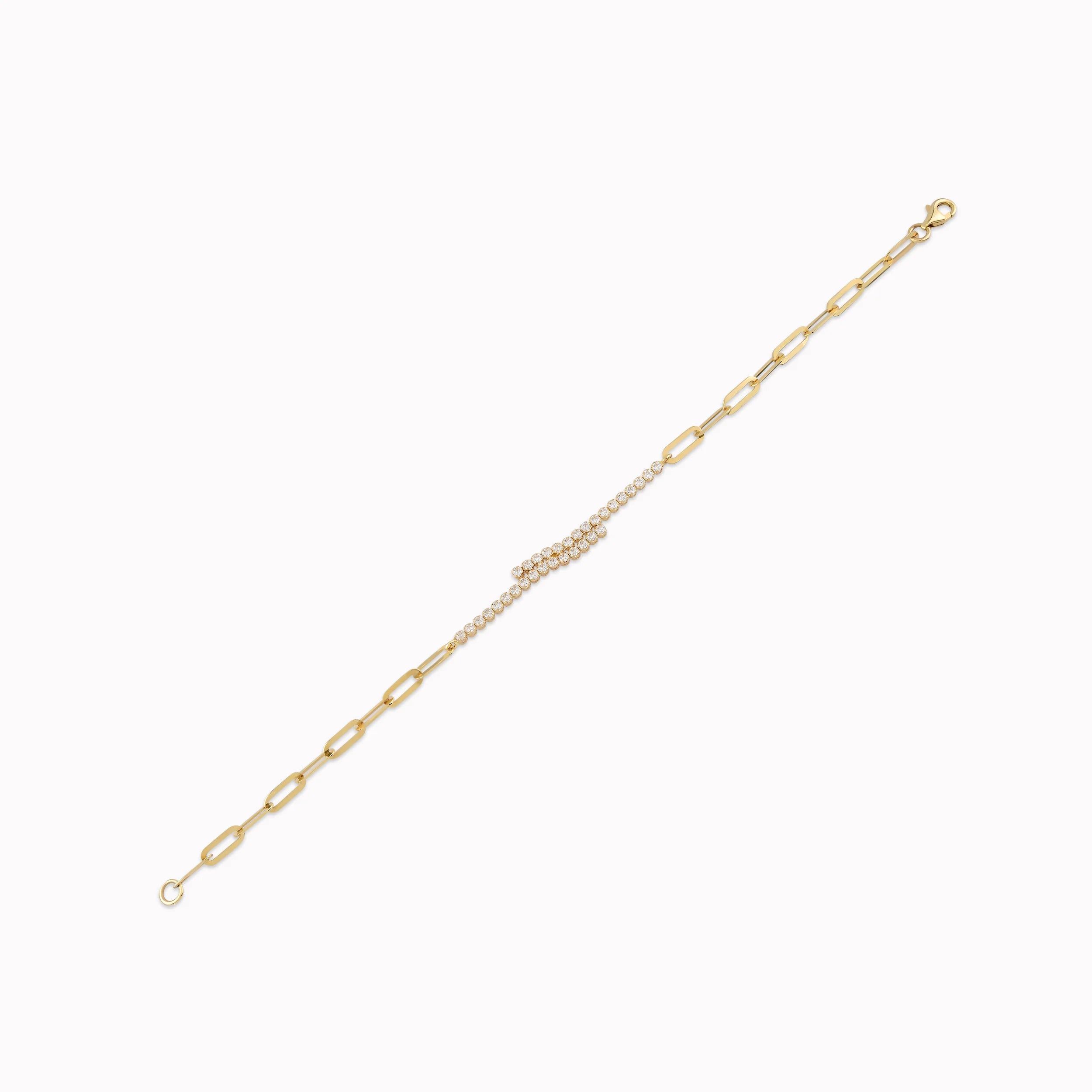Bratara Aur Galben 14K cu Zirconiu Alb si Zale 3.12gr