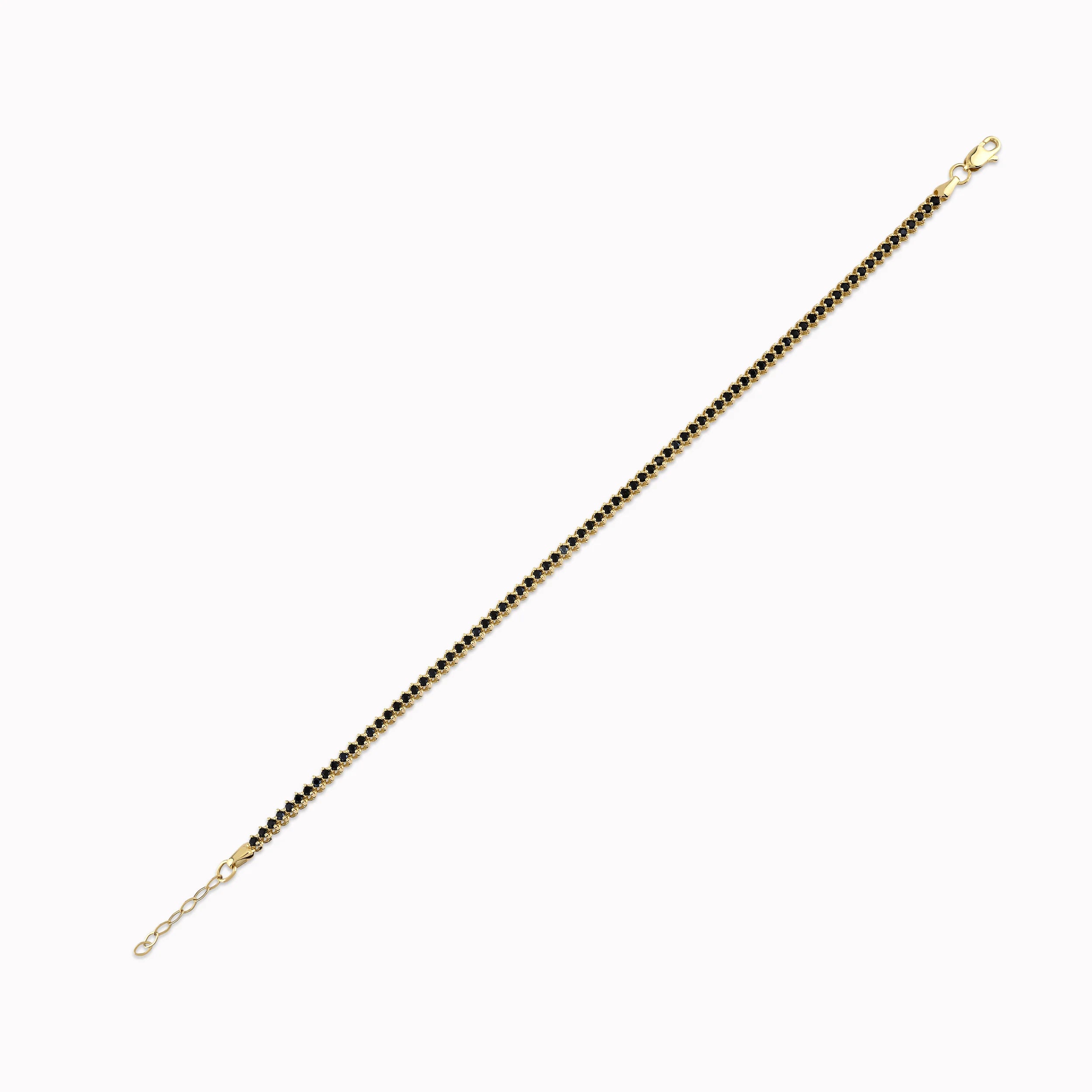 Bratara Aur Galben 14K cu Zirconiu Negru Tennis 3.68gr