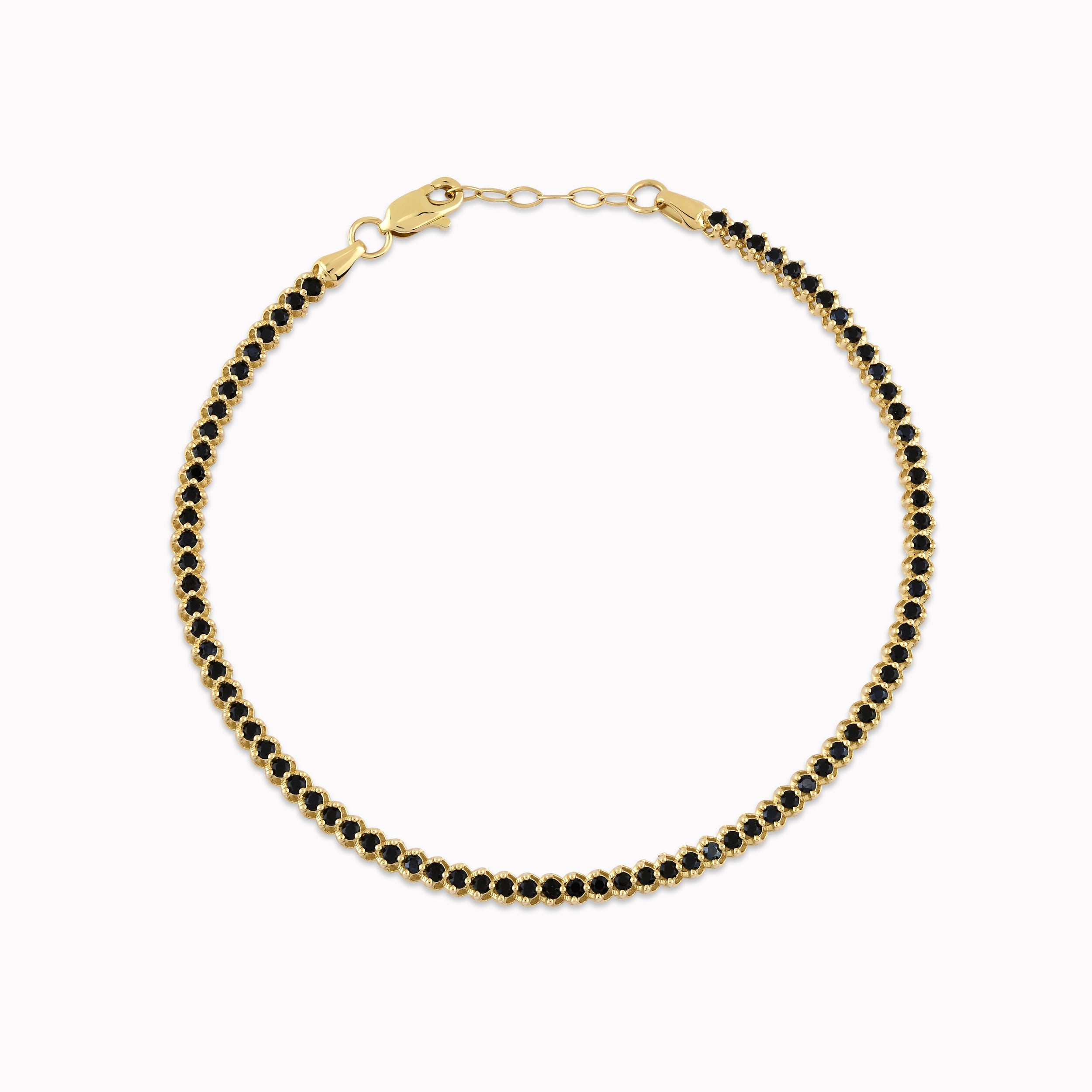 Bratara Aur Galben 14K cu Zirconiu Negru Tennis 3.68gr