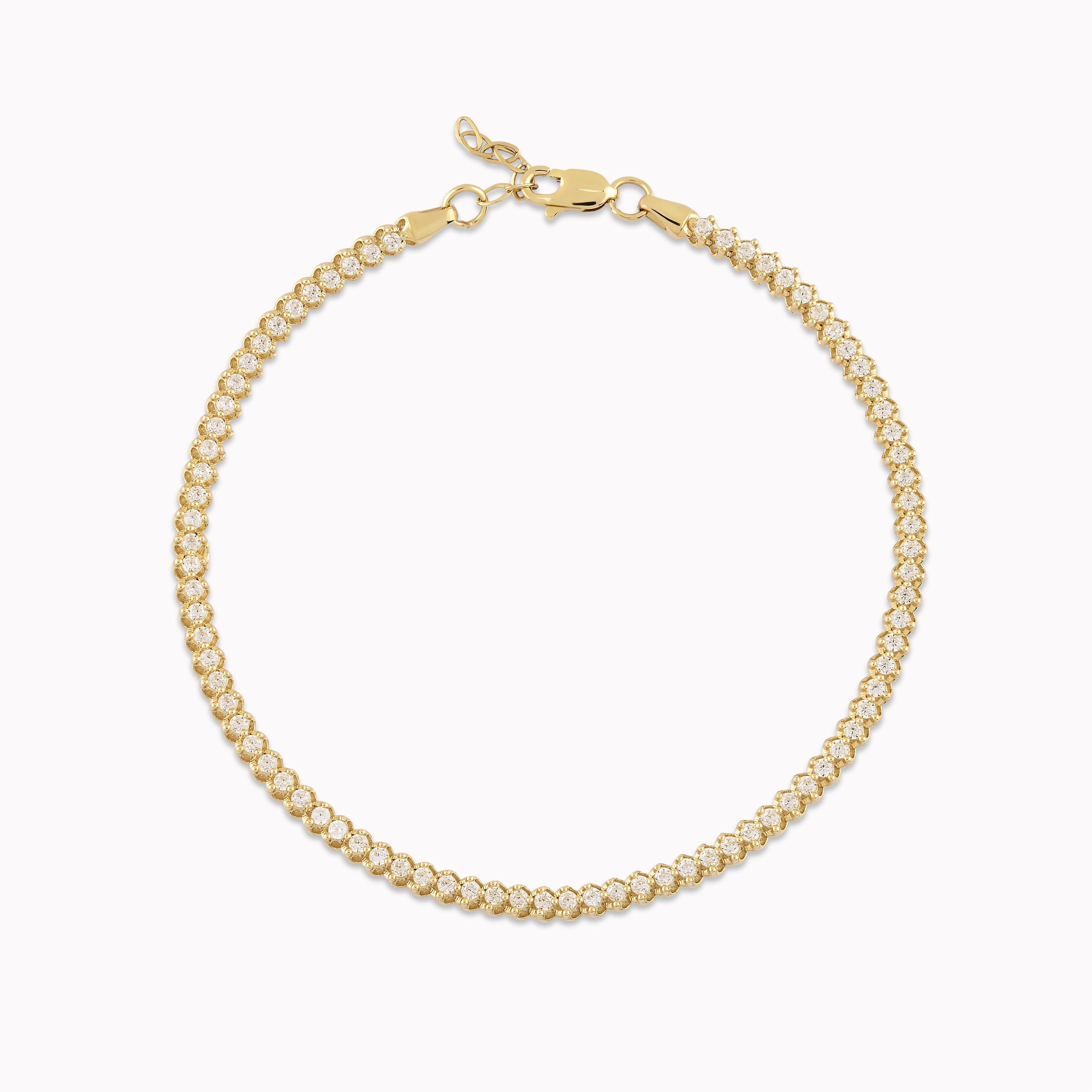 Bratara Aur Galben 14K cu Zirconiu Alb Tennis 4.36gr