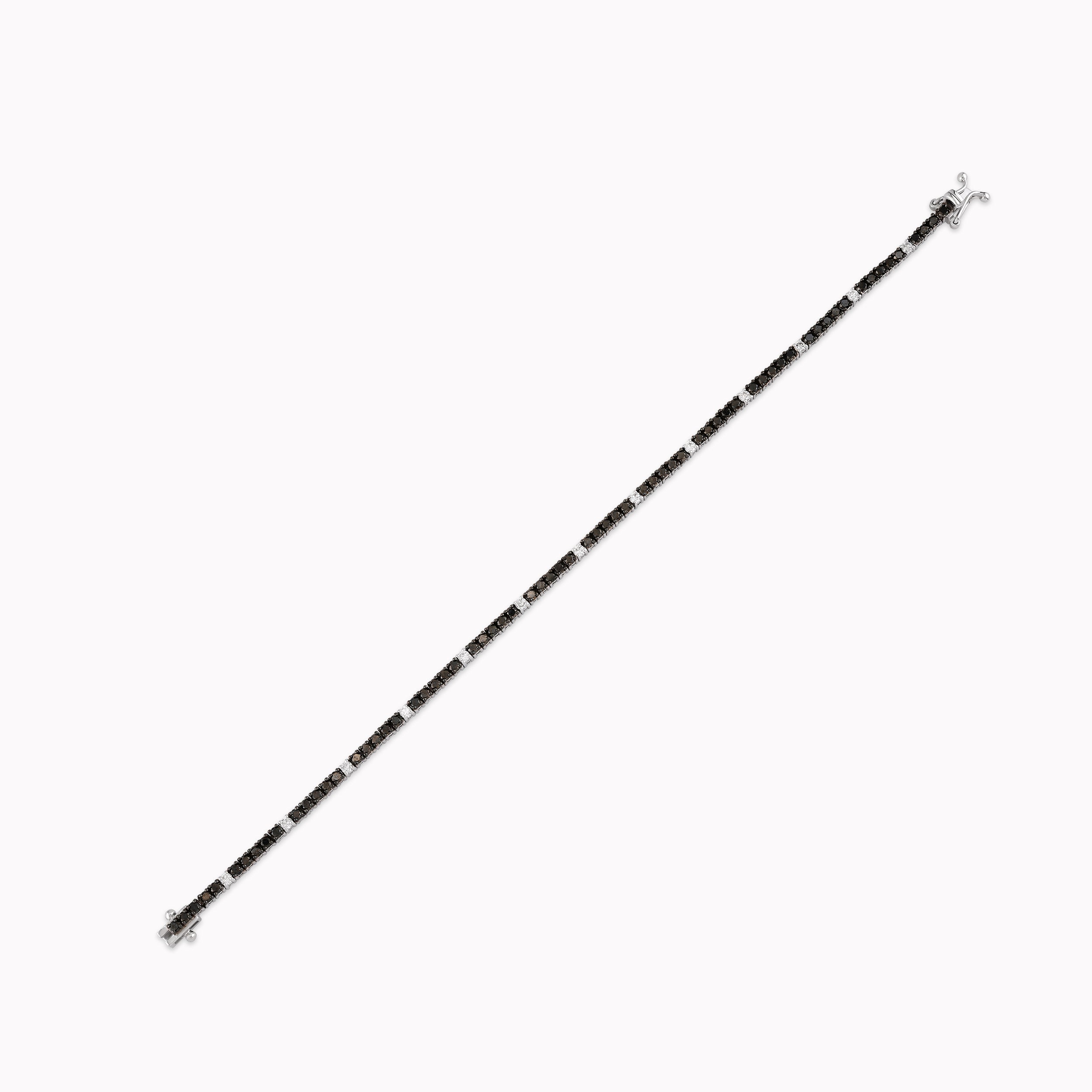 Bratara Tennis Aur Alb 14K cu Diamante 0.46ct si 2.68ct