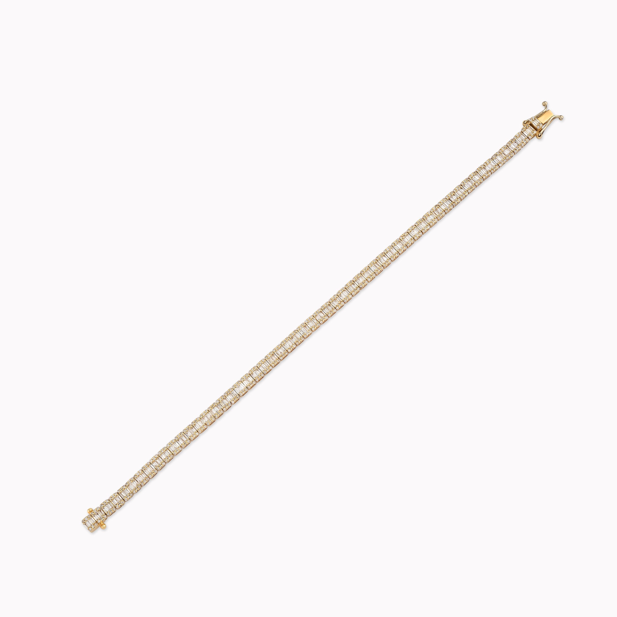 Bratara Tennis Aur Galben 14k cu Diamante 3.20ct