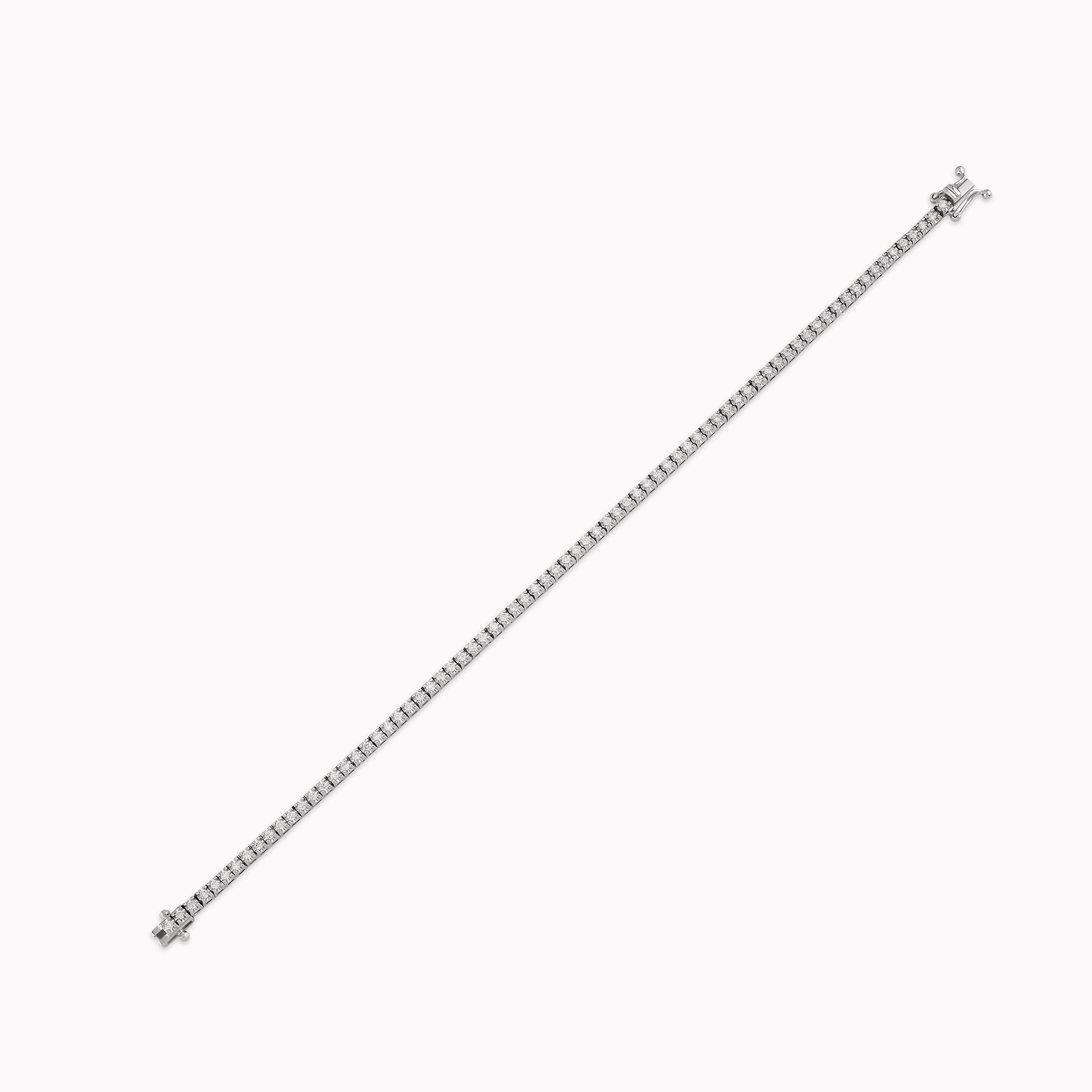 Bratara Tennis Aur Alb 14K cu Diamante 2.00ct